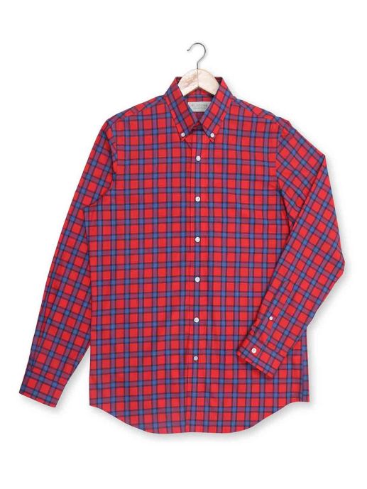 Red peppy check shirt