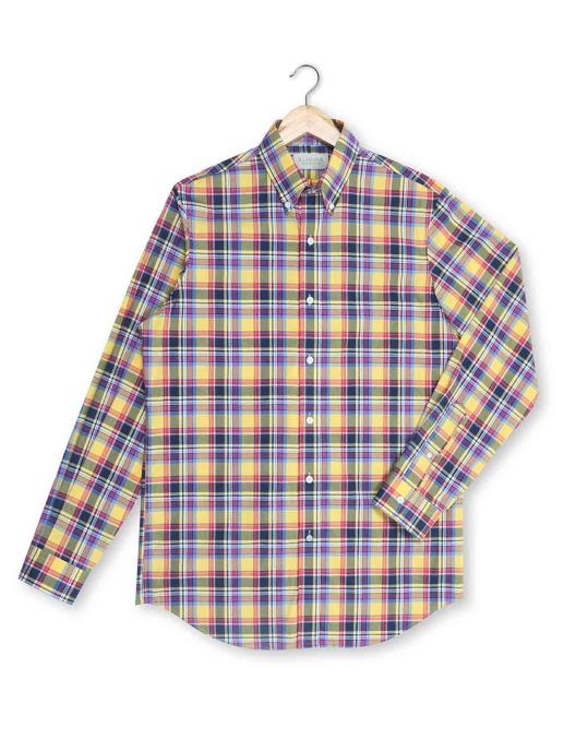 Yellow madras check shirt