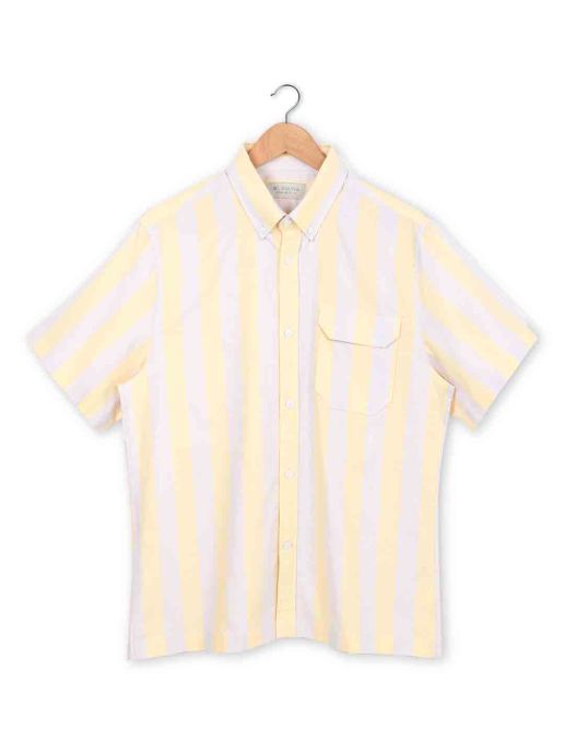 Oxford yellow block stripe shirt