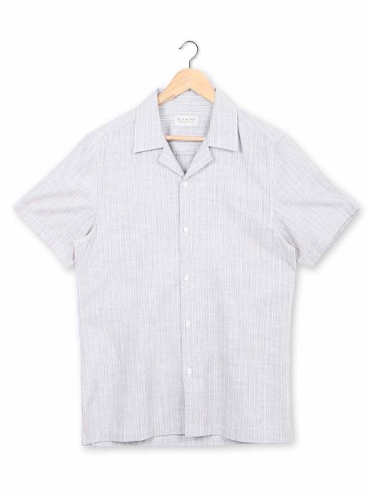 Cuban collar half sleeve shirt