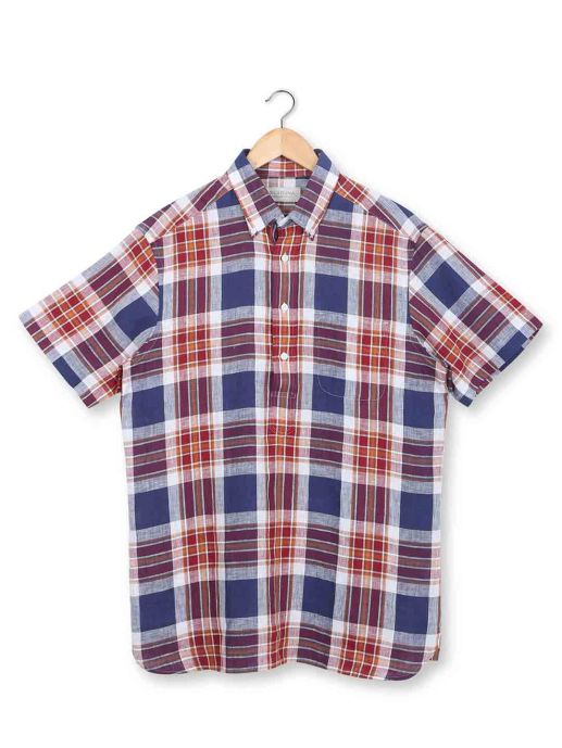 Big navy madras check shirt