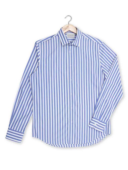 Blue white stripe shirt