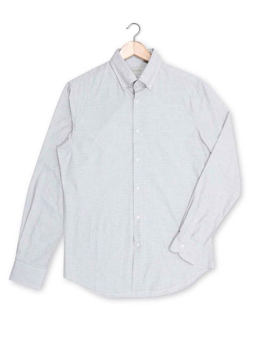 Grey white check shirt