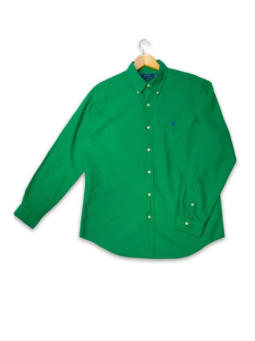 Garment overdyed oxford shirt