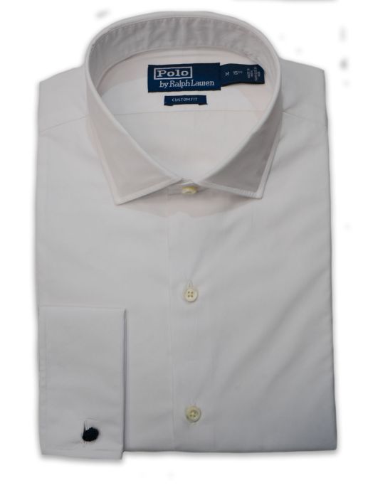 White cutaway collar shirt