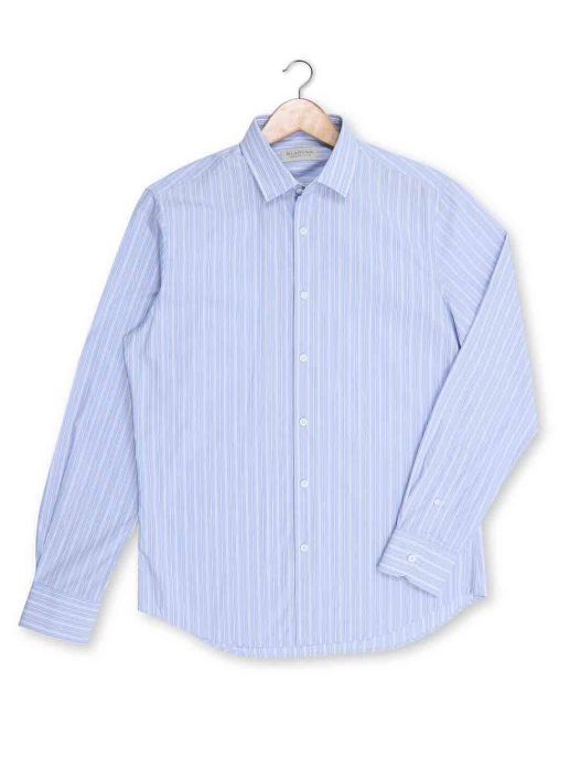 Blue white stripe shirt