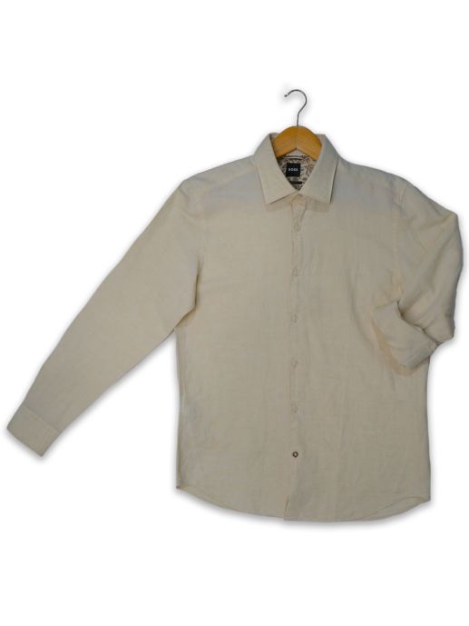 Cotton linen solid shirt