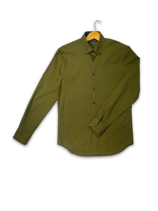 Green linen stretch shirt