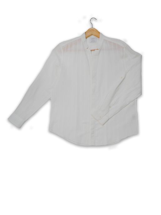 White cotton linen shirt