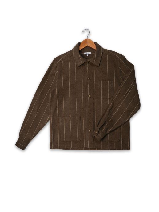 Striped brown overshirt