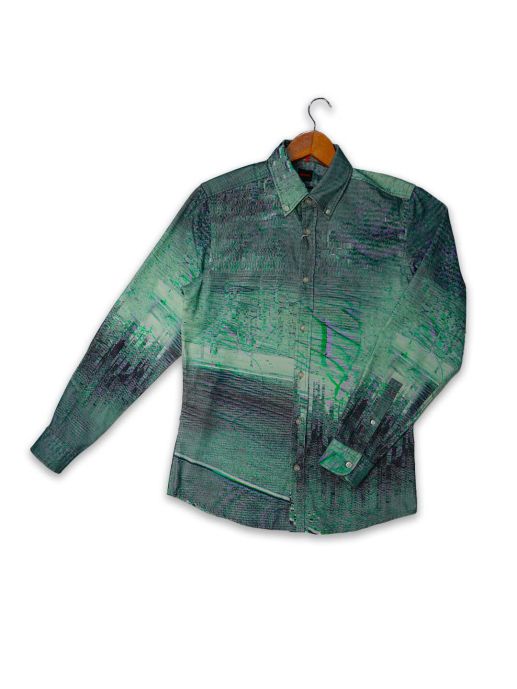 Digital print corduroy shirt
