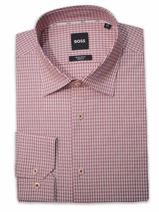 Dobby gingham check shirt
