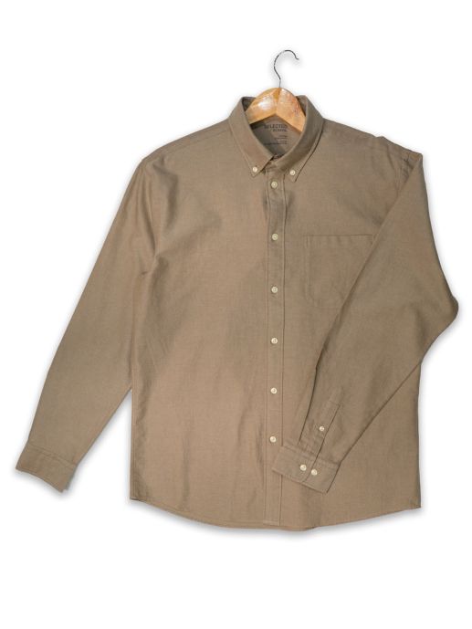 Brown full sleeve oxford shirt