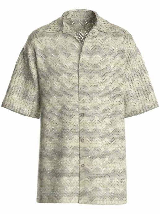 Morfam Lace  Resort Collar Shirt