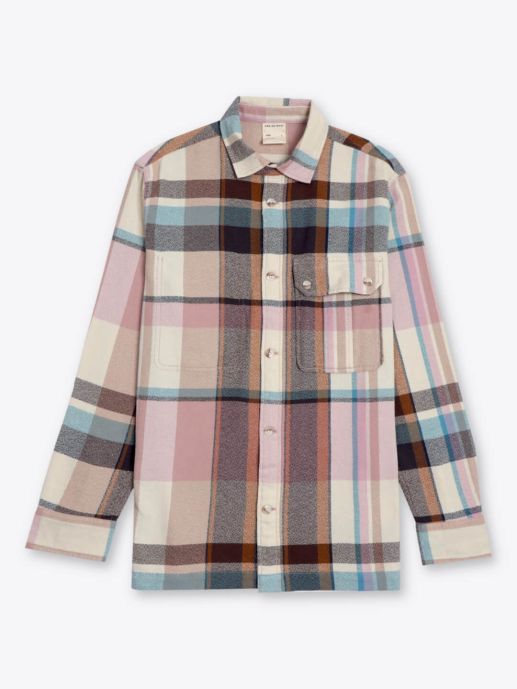 Crepe, bold check shirt
