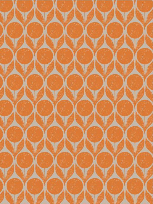 Orange geometric print