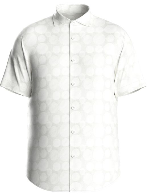 White Embroidery Short Sleeve Shirt