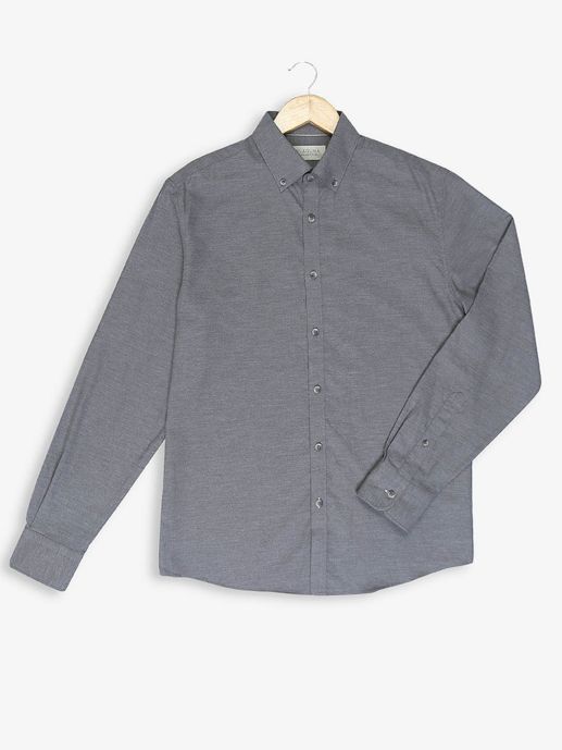 Solid Grey Full Sleeve Sport Shirt