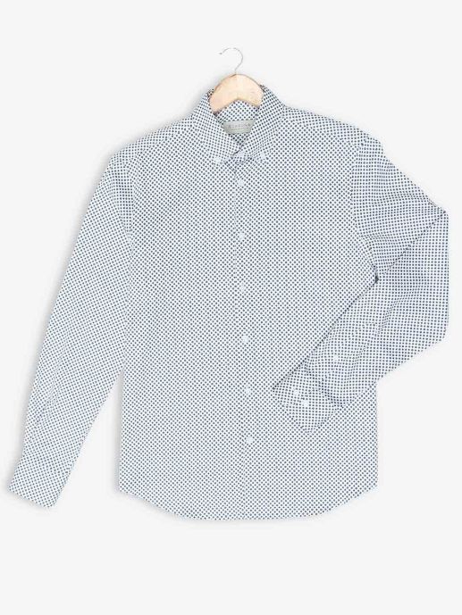 Formal White Print shirt