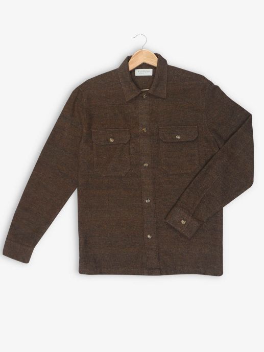 Brown Heavy Brushed Overshirt