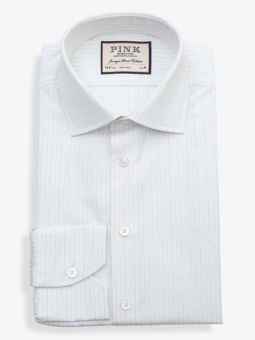 THOMAS PINK - Pinstripe Slim  Fit full Sleeve Shirt