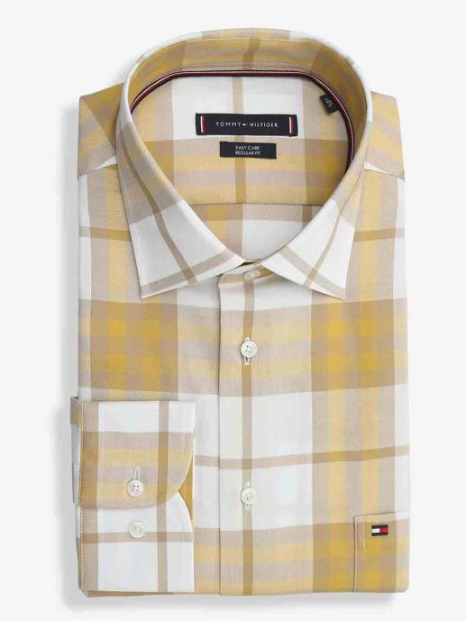 TOMMY HILFIGER-  Big Yellow checks  Regular Fit Shirt