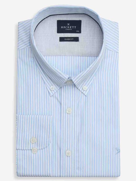 HACKET-  Blue and white stripe shirt