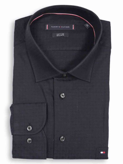 TOMMY HILFIGER JACQUARD SOLID  SHIRT