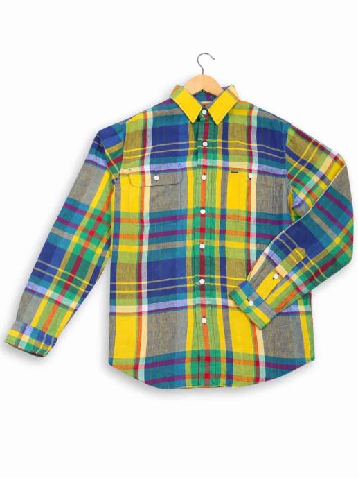 PRL Linen Madras Checks Shirt 