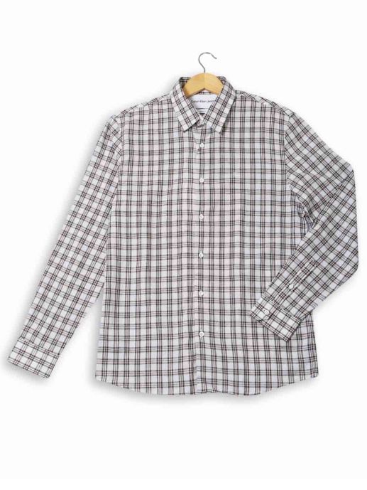 CK JEANS Checkered Linen Shirt 