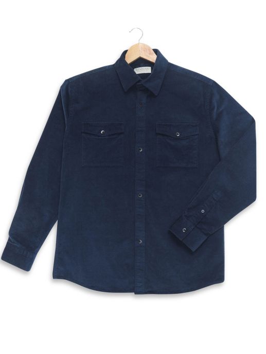 Navy Blue Corduroy Shirt