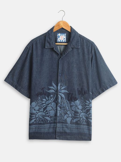 Denim resort shirt