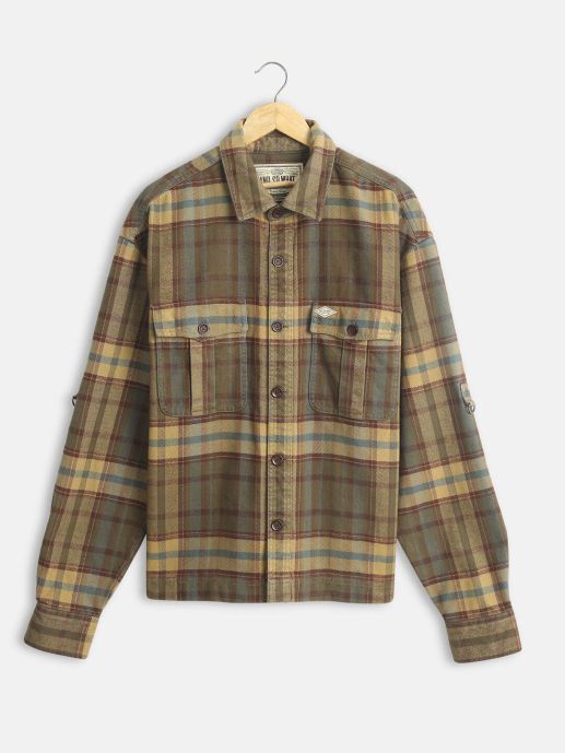 Brown checked shirt