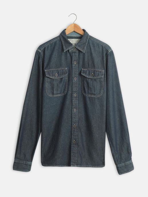 Darkwash denim shirt