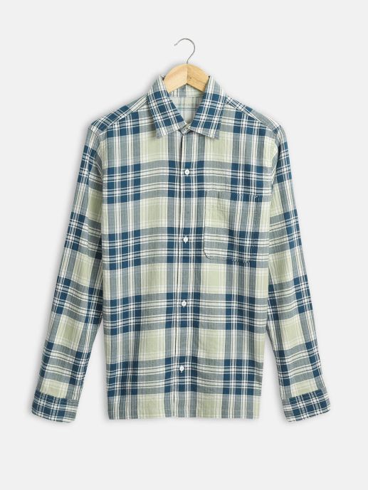 Blue checked shirt