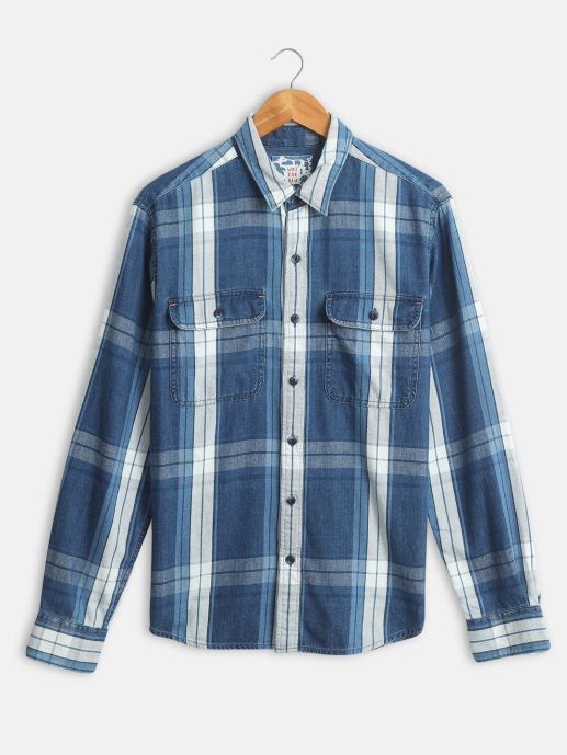 Indigo checked shirt