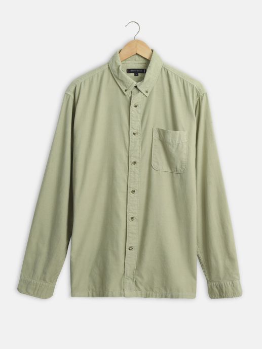 Green buttondown shirt