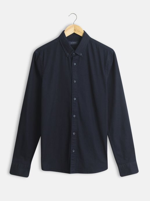 Button-down denim shirt