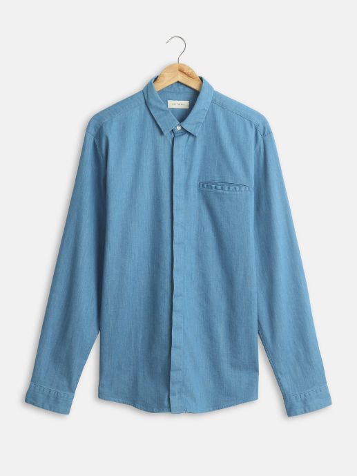 Clean finish denim shirt