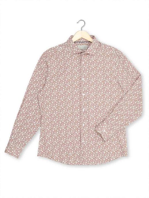 Browny ditsy floral shirt