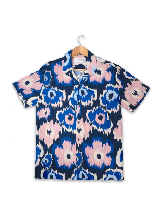 Resort collar printed air shirt