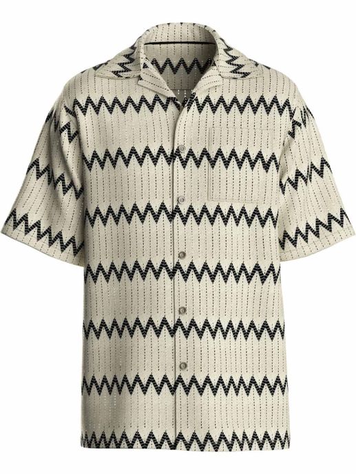 Kaffeine Lace Cuban Collar Shirt