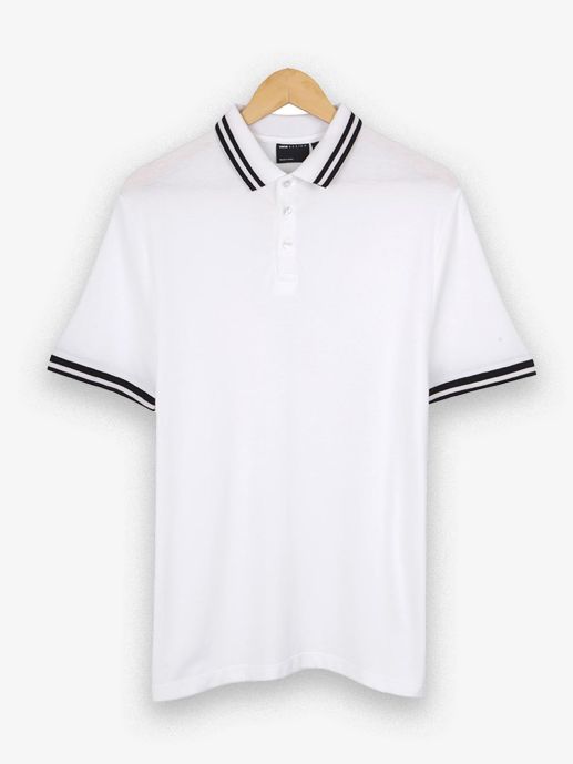 White Pique Polo