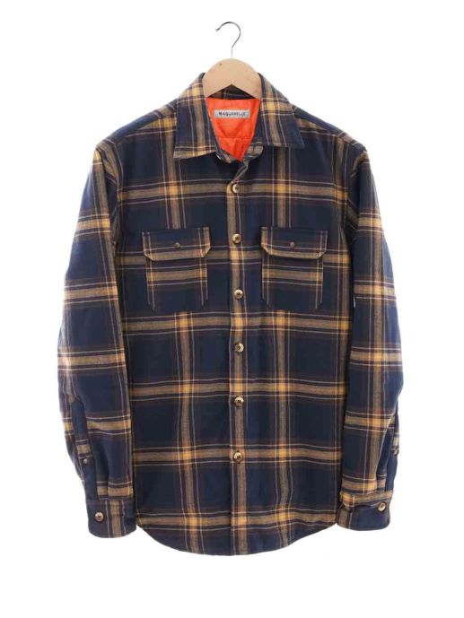 FLANNEL JACKET QUILTED LINED LONG SLEEVE SHIRT