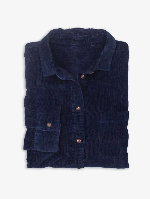 Solid corduroy shirt