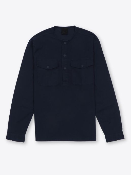 Brushed oxford popover shirt