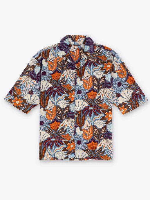 Printed cord shirt