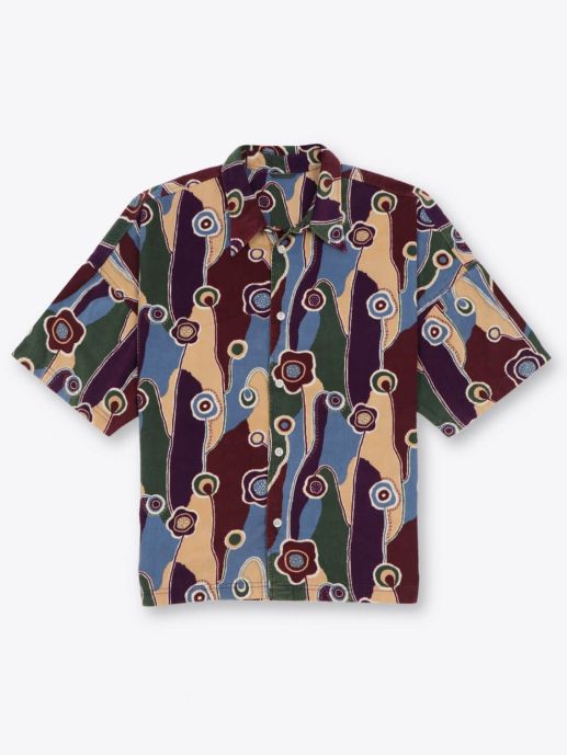 Printed cord shirt