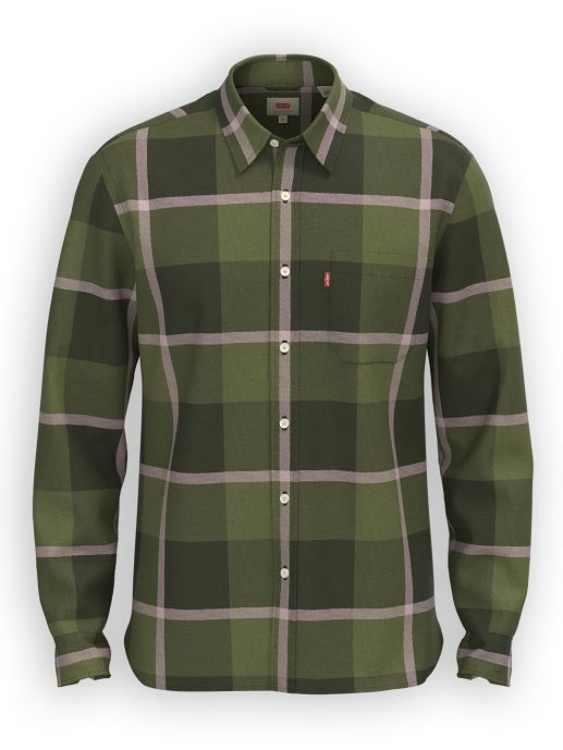 Green checked shirt