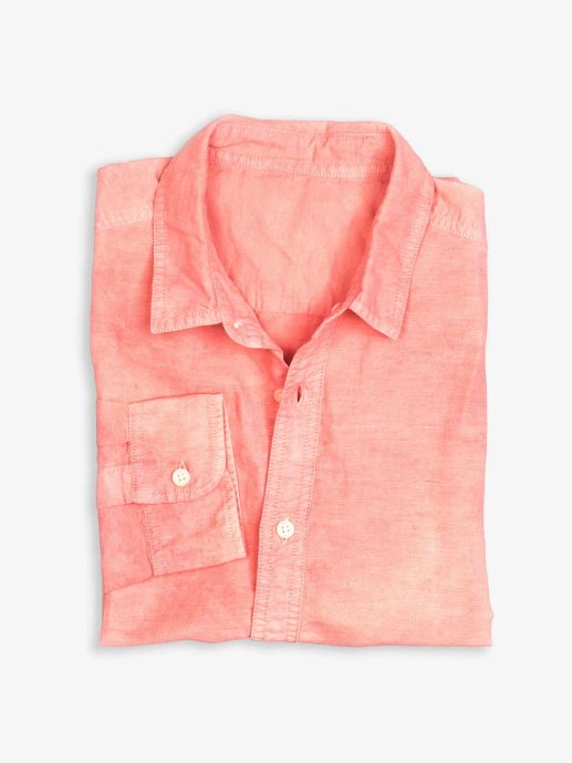 Rose vegetable dyed cotton linen shirt